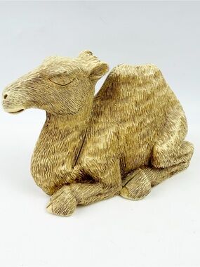 Formalities Baum Bros Seated Camel Figurine Vintage Carved Resin Nativity 90s